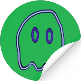 Discover Dark blue neon ghost Stickers