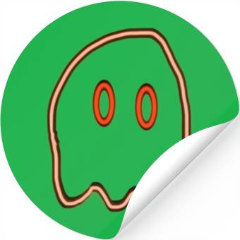 Discover Orange neon ghost Stickers