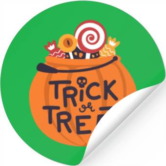 Discover Pumpkin trick or treat Stickers
