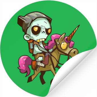 Discover Zombie on unicorn Stickers