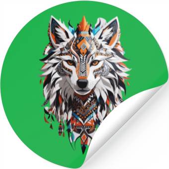 Discover Tribal Wolf Stickers