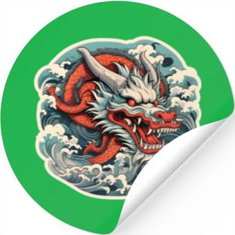 Discover Japanese Dragon Stickers