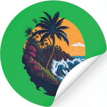 Discover Summer's Paradise Stickers