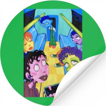 Discover Weird cool train design colored Stickers