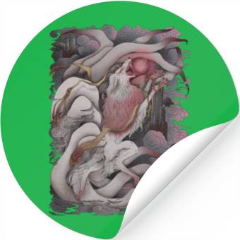 Discover Kitsune Blood Moon Stickers