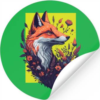 Discover FLOWER FOX YELLOW Stickers