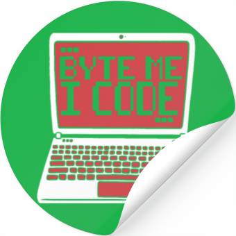 Discover Byte Me I Code Coder Engineer Full Stack Software Stickers
