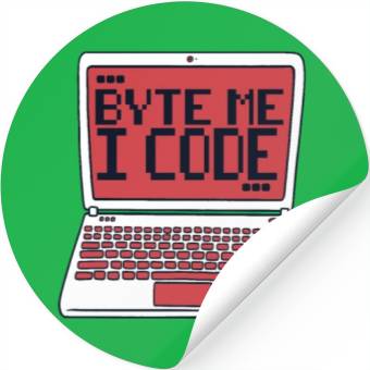 Discover Byte Me I Code Coder Engineer Full Stack Software Stickers
