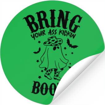 Discover Bring Boots Spooky Western Ghost Design Stickers