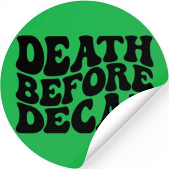 Discover Death Before Decaf Coffee Lover Stickers