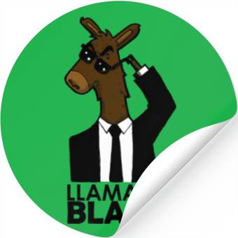 Discover Llama In Black Stickers