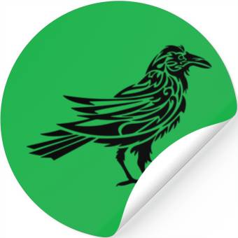 Discover Tribal Raven BLACK Stickers