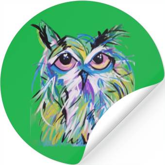 Discover Painted Owl Stickers