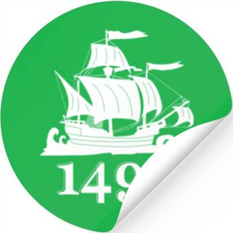 Discover Columbus Day 1492 Christopher Kolumbus Stickers