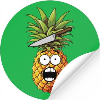 Discover Funny Shocked Pineapple Stickers