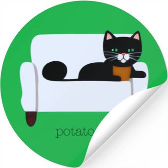 Discover potato cat Stickers