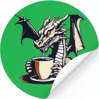 Discover Angry Dragon Coffee Stickers