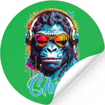 Discover Chill Gorilla Stickers