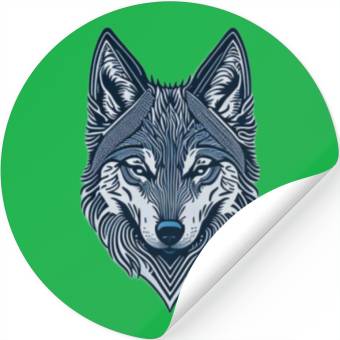Discover Beautiful wolf face Stickers