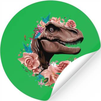 Discover Flowery dinosaur Stickers