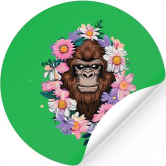 Discover Flowery Bigfoot Stickers