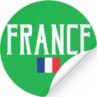 Discover France Flag White Text Stickers