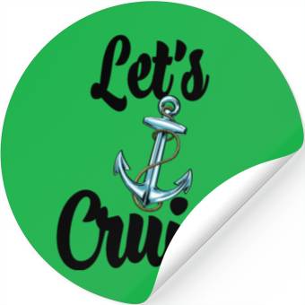 Discover Lets Cruise Anchor Stickers