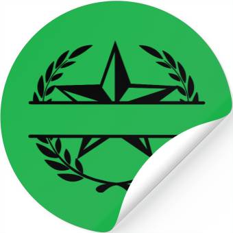 Discover Star monogram in laurel wreath Stickers