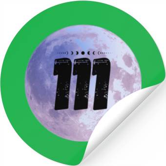 Discover Purple Moon Angel Numbers 111 Stickers
