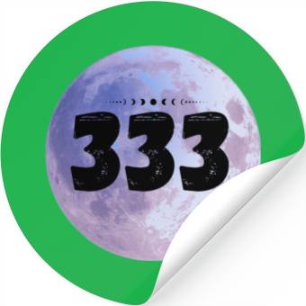 Discover Purple Moon Angel Numbers 333 Stickers
