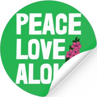 Discover Peace Love Aloha Stickers