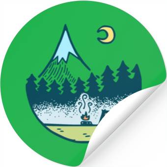Discover Keep It Simple (Camping At Night) Stickers