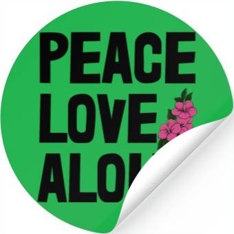 Discover Peace Love Aloha Stickers