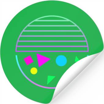 Discover Retro sunset style 80s Stickers