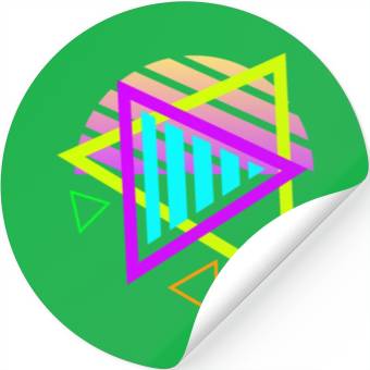 Discover Retro sunset style 80s Stickers