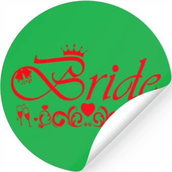 Discover Bride Bachelorette Party Red Stickers