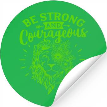 Discover Green And Navy Be Strong Stickers