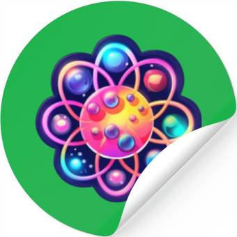 Discover Atom Physics Nerd Atomic Model Stickers