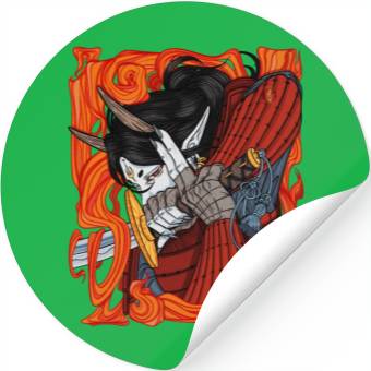 Discover Samurai Demon Warrior Stickers