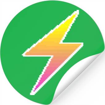 Discover Thunder retro style 80s-90s. Stickers