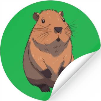 Discover Capybara In Nature Stickers
