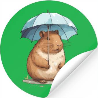 Discover Capybara In Nature Stickers