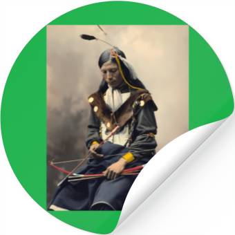 Discover Native American Chief Bone Necklace With Bow Arrow Stickers