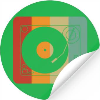 Discover Vinyl Record Player Stickers