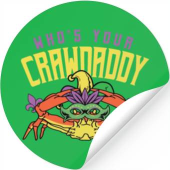 Discover Who's Your Crawdaddy Mardi Gras Stickers