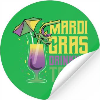 Discover Mardi Gras Drinking Team Stickers