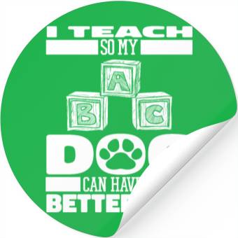 Discover Daycare Teacher Dog Stickers
