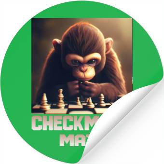 Discover Chess-playing monkey - Checkmate, Mate! Stickers