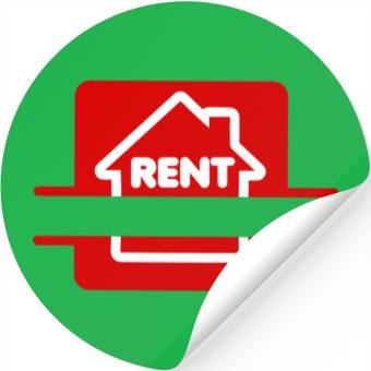 Discover Rent house red image Stickers