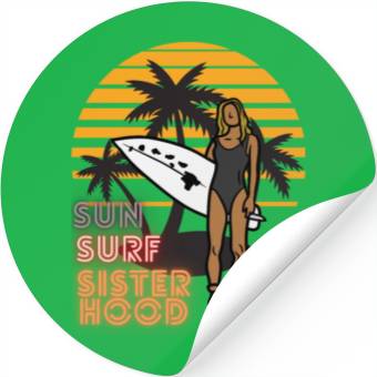 Discover Sun, Surf, Sisterhood Stickers